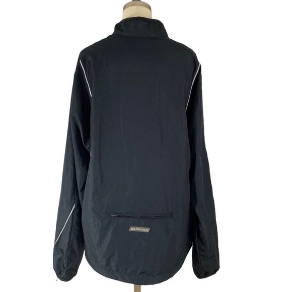 SUGOI Mens Jacket Size M Black Full Zip Windbreaker with Back Pocket Cycling - Picture 3 of 8